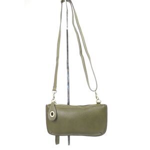 Joy Susan Mini Crossbody Wristlet Clutch Vegan Leather Boho Green